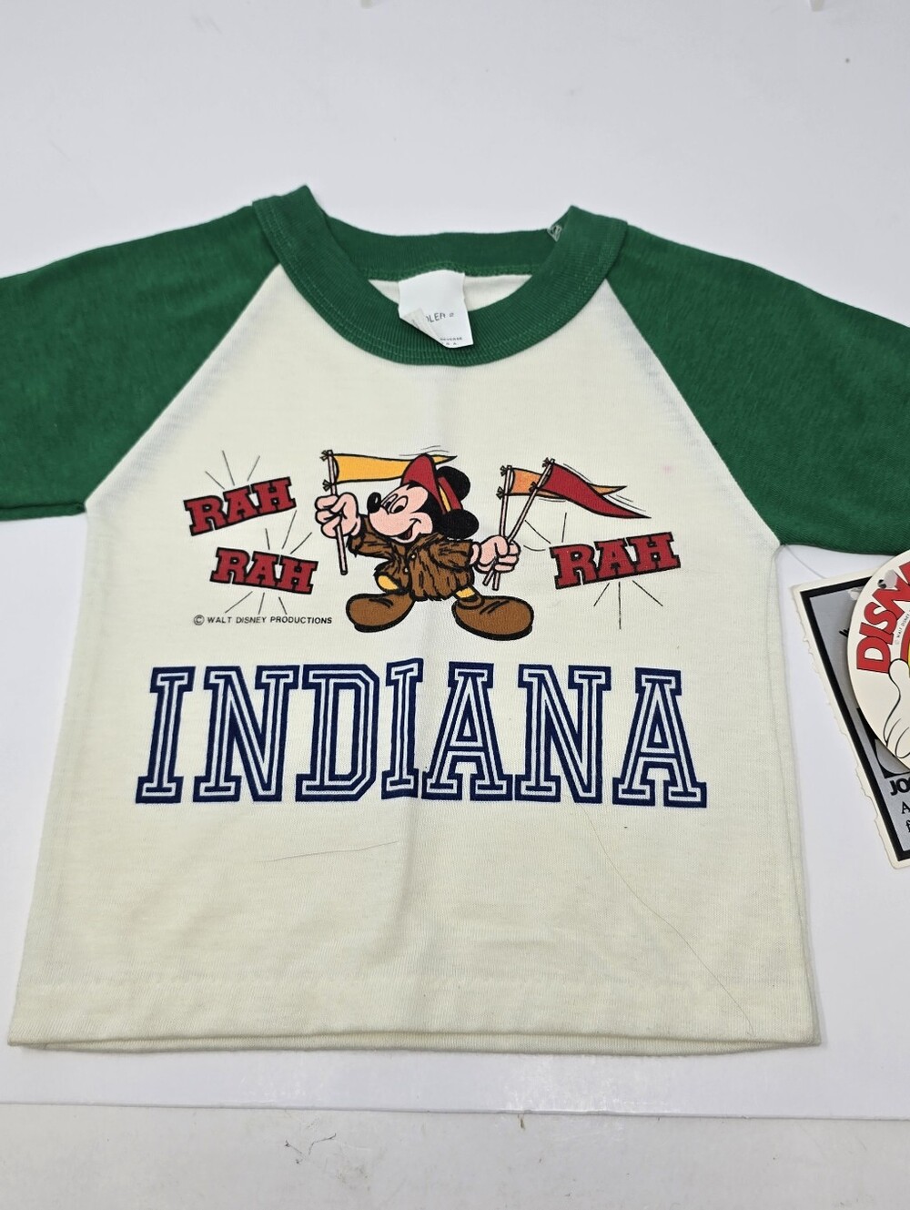Vintage Disney Indiana Rah Rah Spirit Team Toddler Kids Size 2 USA MADE Tshirt